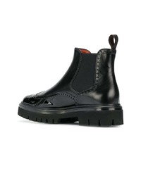 Женские черные кожаные ботинки челси от Santoni