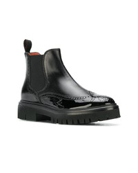 Женские черные кожаные ботинки челси от Santoni