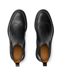 Мужские черные кожаные ботинки челси от Gucci