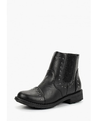 Женские черные кожаные ботинки челси от Piazza Italia