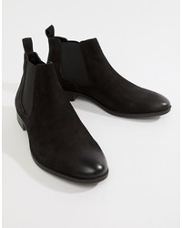 Мужские черные кожаные ботинки челси от Pier One