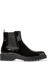 Женские черные кожаные ботинки челси от Prada