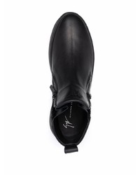 Мужские черные кожаные ботинки челси от Giuseppe Zanotti