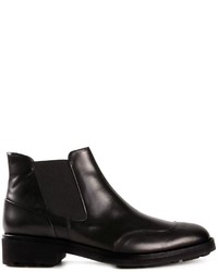 Мужские черные кожаные ботинки челси от Robert Clergerie