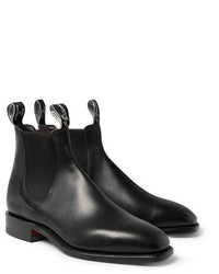 Мужские черные кожаные ботинки челси от Roland Mouret