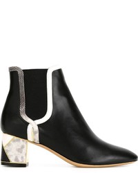 Женские черные кожаные ботинки челси от Salvatore Ferragamo