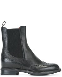 Женские черные кожаные ботинки челси от Santoni