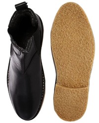 Мужские черные кожаные ботинки челси от Selected