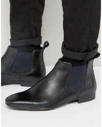 Мужские черные кожаные ботинки челси от Silver Street