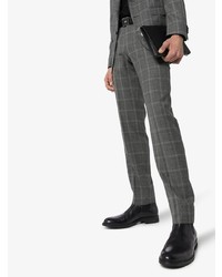 Мужские черные кожаные ботинки челси от BOSS