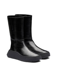 Мужские черные кожаные ботинки челси от Prada