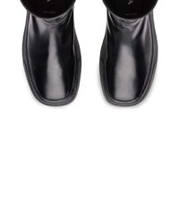 Мужские черные кожаные ботинки челси от Prada