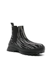 Мужские черные кожаные ботинки челси от Missoni