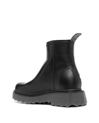 Мужские черные кожаные ботинки челси от Off-White