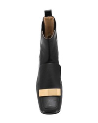 Женские черные кожаные ботинки челси от Sergio Rossi