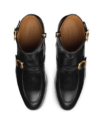 Мужские черные кожаные ботинки челси от Gucci