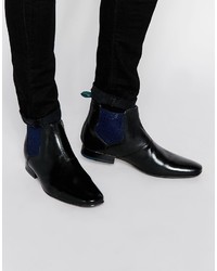 Мужские черные кожаные ботинки челси от Ted Baker