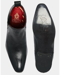 Мужские черные кожаные ботинки челси от Base London