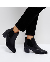 Женские черные кожаные ботинки челси от Truffle Collection
