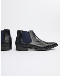 Мужские черные кожаные ботинки челси от Truffle Collection