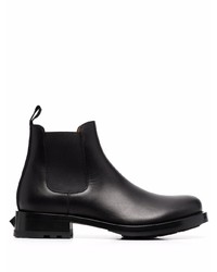 Мужские черные кожаные ботинки челси от Valentino Garavani