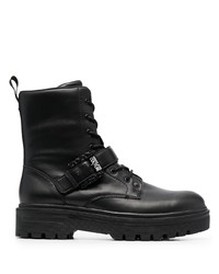 Мужские черные кожаные ботинки челси от VERSACE JEANS COUTURE