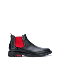 Мужские черные кожаные ботинки челси от Versace