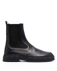 Мужские черные кожаные ботинки челси от Viron