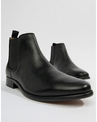 Мужские черные кожаные ботинки челси от WALK LONDON
