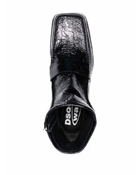 Мужские черные кожаные ботинки челси от DSQUARED2