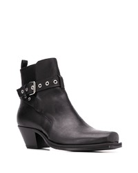 Мужские черные кожаные ботинки челси от Versace