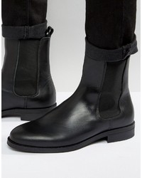 Мужские черные кожаные ботинки челси от Zign Shoes