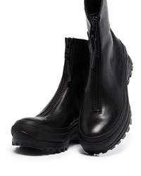 Мужские черные кожаные ботинки челси от Jil Sander