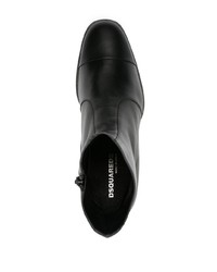 Мужские черные кожаные ботинки челси от DSQUARED2