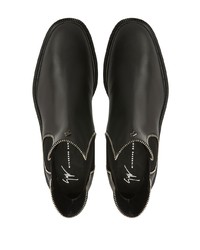 Мужские черные кожаные ботинки челси от Giuseppe Zanotti