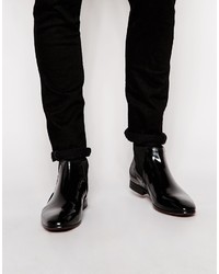 Мужские черные кожаные ботинки челси