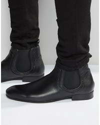 Мужские черные кожаные ботинки челси