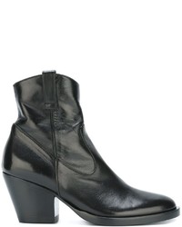 Женские черные кожаные ботинки от A.F.Vandevorst