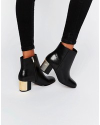 Женские черные кожаные ботинки от Aldo
