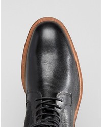 Мужские черные кожаные ботинки от Aldo