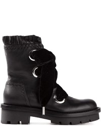 Женские черные кожаные ботинки от Alexander McQueen