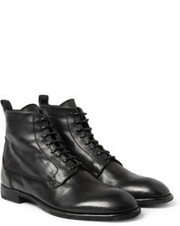 Мужские черные кожаные ботинки от Alexander McQueen