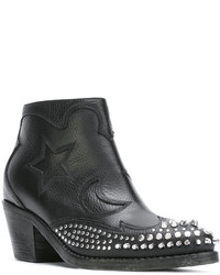 Женские черные кожаные ботинки от MCQ