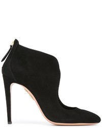 Женские черные кожаные ботинки от Aquazzura