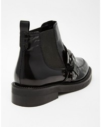 Женские черные кожаные ботинки от Asos