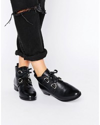 Женские черные кожаные ботинки от Asos