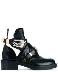 Женские черные кожаные ботинки от Balenciaga