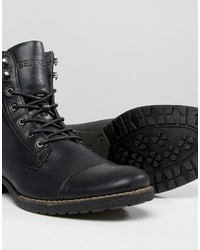 Мужские черные кожаные ботинки от Bellfield