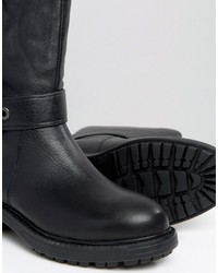 Женские черные кожаные ботинки от Aldo