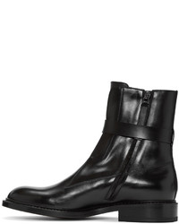 Мужские черные кожаные ботинки от Jil Sander